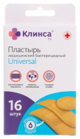 Пластырь бактерицидный клинса набор универсал текстил N16: 1,9х7,2 см, 2,2х7,5 с